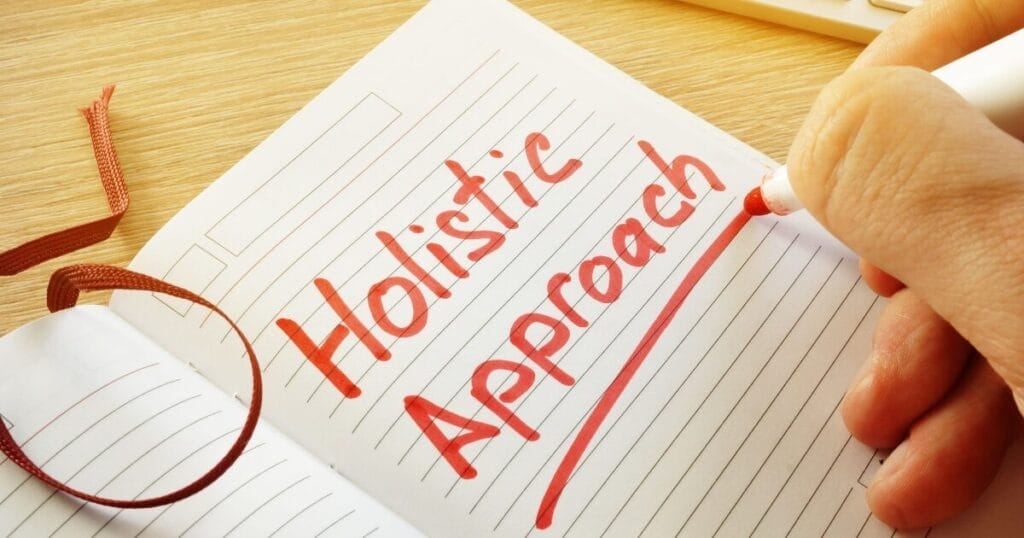 Holistic Approach written on paper
